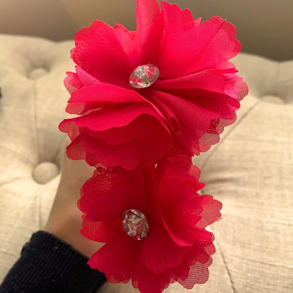 Hot pink flower head piece**